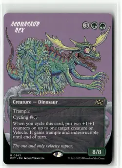 Agonasaur Rex Borderless 0343 Aetherdrift MTG NM - Image 1