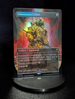 Commander's Plate (Borderless) Foil 0135P TMC TMNT MTG NM/M - Image 1