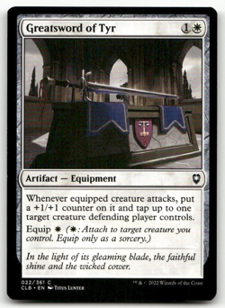 FOIL Greatsword of Tyr #22 Baldur's Gate CLB Magic MTG - Image 1