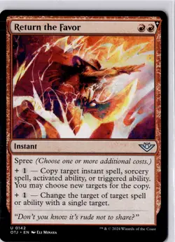 Return the Favor Outlaws of Thunder Junction Regular NM U 0142 - Image 1