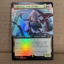 Lightning, Army of One Borderless Foil Final Fantasy NM MTG - Image 1