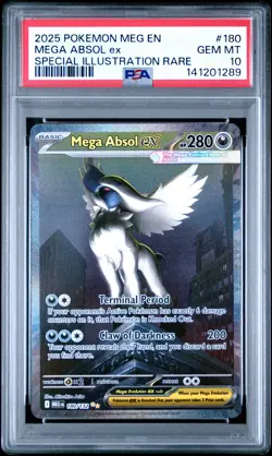 2025 POKEMON MEG EN-MEGA EVOLUTION SIR #180 MEGA ABSOL ex PSA 10 - Image 1