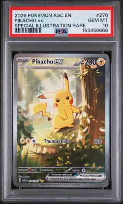 2026 POKEMON ASC EN-ASCENDED HEROES SPECIAL ILLUSTRATION RARE PIKACHU EX PSA 10 - Image 1