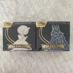 Pokemon Elite Trainer Box Set Mega Evolution Gardevoir Lucario 2 Boxes English - Image 1