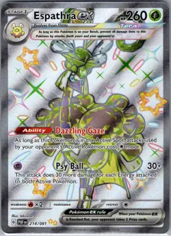 Espathra ex 214/091 SV: Paldean Fates - Pokemon Card - NM - Image 1