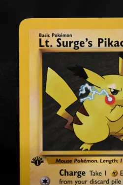 Lt. Surge's Pikachu 1st Edition 81/132 NM Gym Heroes Regular Common Pokemon TCG - Image 2