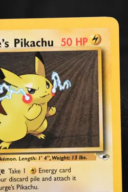 Lt. Surge's Pikachu 1st Edition 81/132 NM Gym Heroes Regular Common Pokemon TCG - Image 3