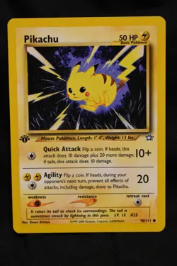 Pikachu 1st Edition 70/111 NM Neo Genesis Regular Common Pokemon TCG Near Mint - Image 2