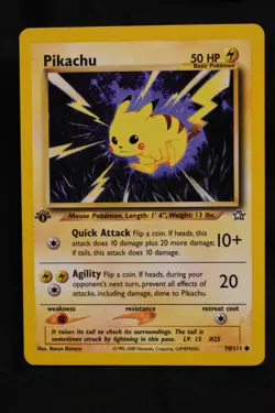 Pikachu 1st Edition 70/111 NM Neo Genesis Regular Common Pokemon TCG Near Mint - Image 4