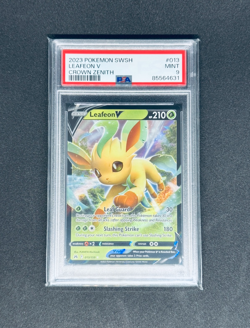 2023 Pokemon Leafeon V Crown Zenith Ultra Rare No. 013 - PSA 9 - Image 1