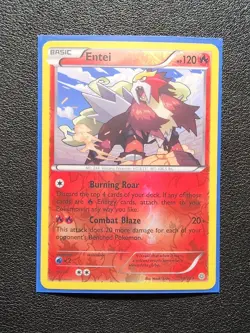 reverse holo Entei 14/98 Pokemon card XY Ancient Origins rare NM - Image 1