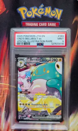 Iono's Bellibolt EX 183/159 Journey Together SIR Pokemon Card PSA 9 - Image 1