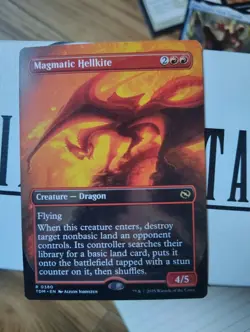 Magmatic Hellkite #0380 Tarkir: Dragonstorm Rare Red Creature Foil Full Art - Image 2