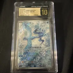 ❄ CGC 10 Pristine Articuno 102/100 AR Art Rare Battle Partners sv9 Pokemon Card - Image 1