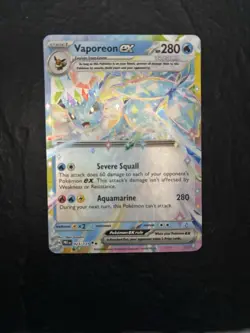 2025 Pokemon Prismatic Evolutions Vaporeon ex Holo #023/131 - Image 1