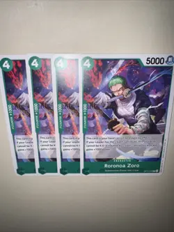 OP12-036 Roronoa Zoro X4 Playset One Piece Card Game TCG CCG English - Image 5