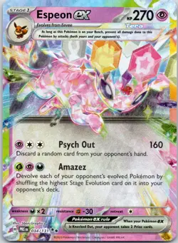 Espeon ex #034/131 Holo Rare SV: Prismatic Evolutions Pokemon TCG NM - Image 1