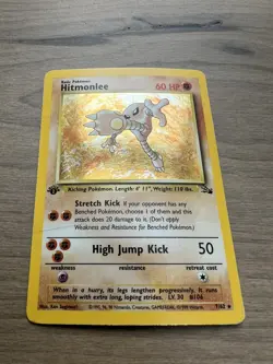 Pokemon TCG 1st Edition Hitmonlee Fossil 7/62 Holo Rare (Minor Holo Bleed) Read - Image 3