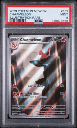 2023 Pokemon Mew En llustration Rare Charmeleon 169 FRESHLY GRADED PSA 9 MINT - Image 1