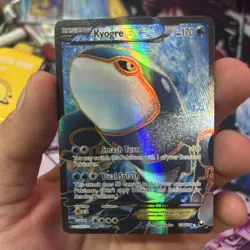 B6 2012 Pokemon Black & White Dark Explorers FULL ART Kyogre EX 104/108 Holo LP - Image 1