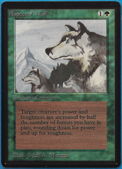 Aspect of Wolf Beta NM Green Rare MAGIC THE GATHERING CARD (ID# 501402) ABUGames - Image 1