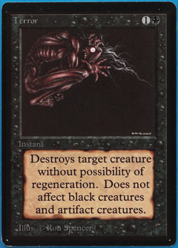 Terror Beta NM Black Common MAGIC THE GATHERING MTG CARD (ID# 501417) ABUGames - Image 1