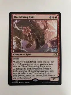 Thundering Raiju MTG Magic the Gathering Card NM Near Mint NEO - Image 1