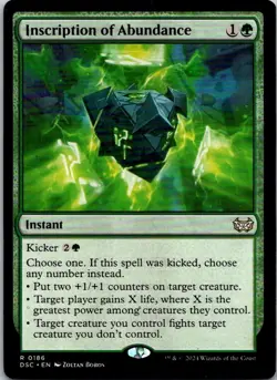 Magic the Gathering Inscription of Abundance Duskmourn House of Horror Commander - Image 1