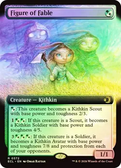 Figure of Fable Foil Extended Art Lorwyn Eclipsed NM MTG - Image 1