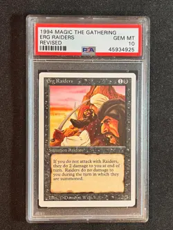 1994 Magic the Gathering MTG Revised Erg Raiders PSA 10 GEM MINT - Image 2