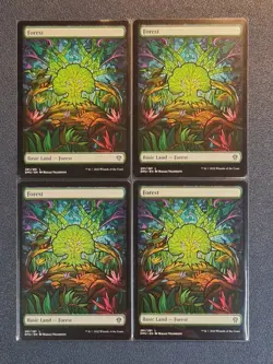 MTG Dominaria United - 4 x Forest - Full Art Land - DMU - NM+ Condition - Image 1