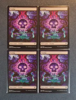 MTG Dominaria United - 4 x Swamp - Full Art Land - DMU - NM+ Condition - Image 1
