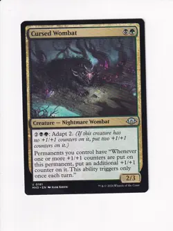 MAGIC THE GATHERING MTG MODERN HORIZONS III MH3 CURSED WOMBAT (PR) - Image 1