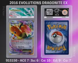 Pokemon Dragonite Ex Evolutions Ace 7 Graded Card - Image 1