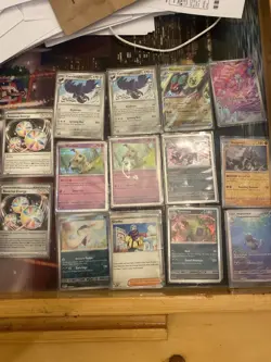 Pokemon Card Lot 14 Cards Tinkatink Noivern ex Mimikyu Tyranitar Wartortle - Image 1