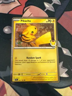 Pikachu #51 Stamped Holo Promo Pokemon Day 30th Anniversary SWIRL - Image 1