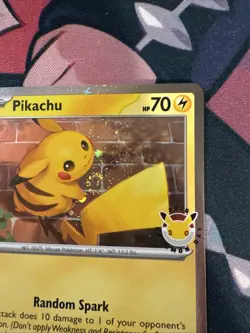 Pikachu #51 Stamped Holo Promo Pokemon Day 30th Anniversary SWIRL - Image 2