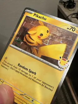 Pikachu #51 Stamped Holo Promo Pokemon Day 30th Anniversary SWIRL - Image 4