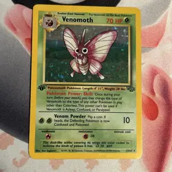 Pokemon TCG Venomoth 1st Edition Jungle Holo Rare - Image 1