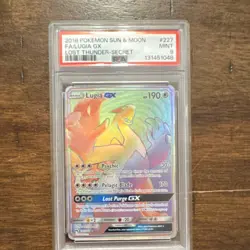 Pokemon Lugia GX Secret Rare Full Art Holo Lost Thunder 227/214 PSA 9 2018 Eng - Image 1