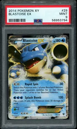2014 Pokemon XY Base Blastoise EX #29 PSA 9 MINT - Image 1