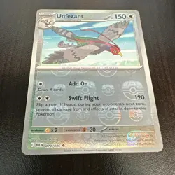 Pokemon TCG Unfezant 073/086 Sv: Black Bolt Holo Master Ball Bird 150HP English - Image 1