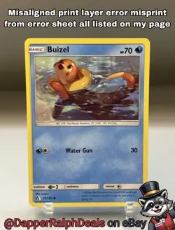 Pokemon Misaligned Layer Misprint Error Buizel 35/156 Ultra Prism - Image 1
