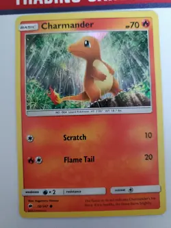 Charmander HOLO RARE 18/147 Pokemon S&M Burning Shadows LP/MP - Image 2