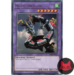 Yugioh Metal Dragon LOB-EN102 Rare Reprint NM - Image 1