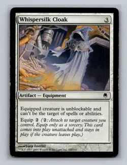 (2x) Whispersilk Cloak Darksteel 160/165 MTG Regular MP - Image 1