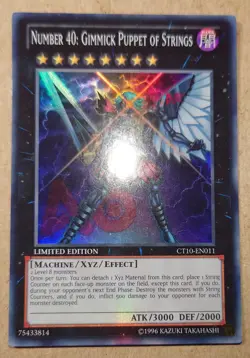 YUGIOH Super Rare Number 40: Gimmick Puppet Of Strings CT10-EN011 - Image 1