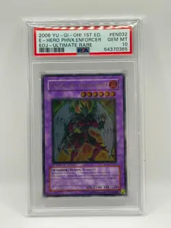 2006 Yu-Gi-Oh! Elemental Hero Phoenix Enforcer Ultimate EOJ-EN032 1st Ed PSA 10 - Image 1