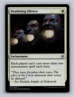 MTG Throne of Eldraine Deafening Silence Foil 010/269 LP-MP - Image 1