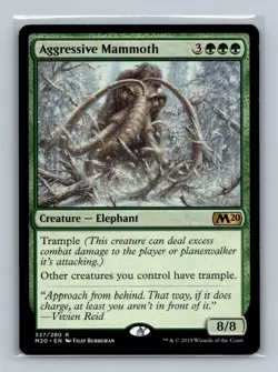 (2x) Aggressive Mammoth [Core Set 2019] Magic MTG - LP - Image 1